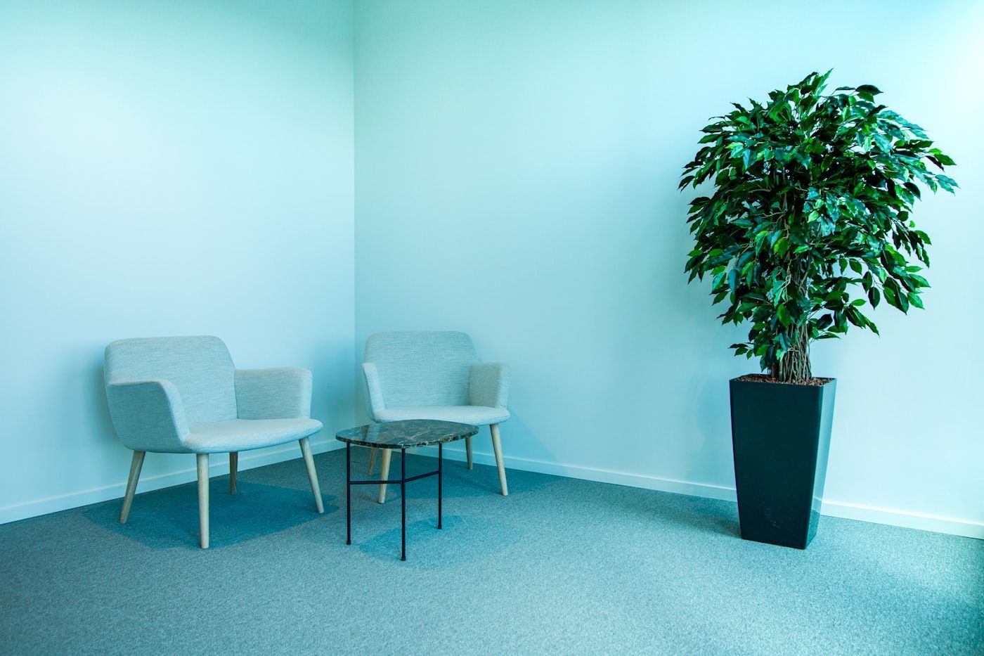 The waiting area at the clinic